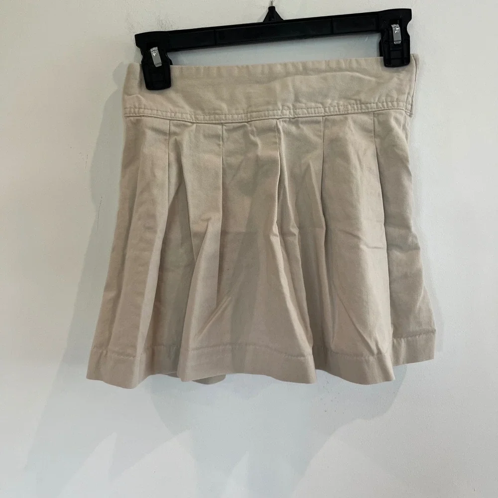 The Childrens Place Girls Khaki Pleated Skort Tan School Uniform Size 8